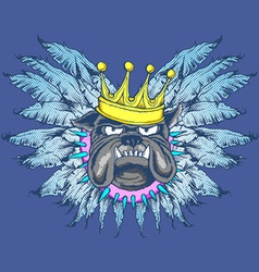 KING DOG WITH WINGS KING DOG WITH WINGS vector image