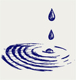 Water drops vector image