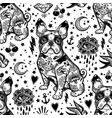 Vintage traditional tattoo flash seamless pattern Vintage traditional tattoo flash seamless pattern vector image