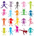 Children silhouettes vector image