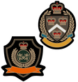 Badge royal emblem shield vector image