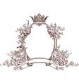 Floral vintage border vector image