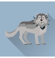 Grey Wolf in the Collar vector image