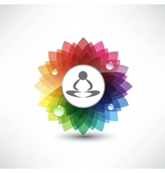 Yoga meditation vector image