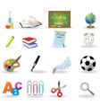Education icons vector image