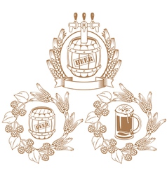 Barrel of beer vector image