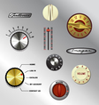 Vintage knobs set 1 vector image
