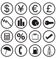 Financial icons vector image