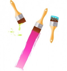 Multicolored paintbrushes vector image