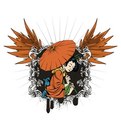 Japanese emblem vector image