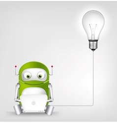 Green Robot vector image