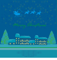 Happy New year card with Santa vector image