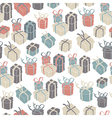 Gift boxes seamless pattern vector image