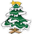 Christmas tree vector image