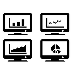 Report sign monitor vector image