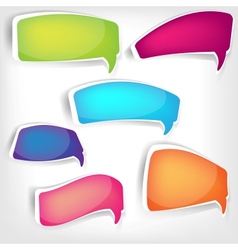 Paper origami speech bubble vector image