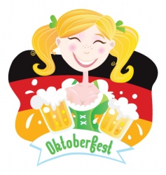 Oktoberfest Bavarian female vector image
