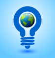Lightbulb earth vector image