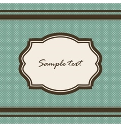 Green background with vintage frame Green background with vintage frame vector image
