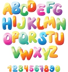 Alphabet and numbers vector image