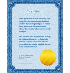Frame certificate template vector image