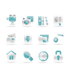 Computer and website icons vector image