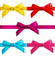 Gift bows with ribbons vector image