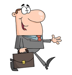 Smiled businessman walking vector image