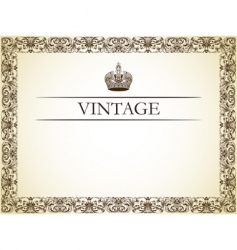 Vintage frame decor vector image