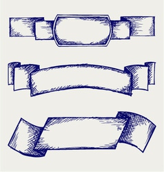Set banners and ribbons vector image