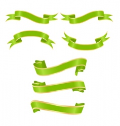 Green banners vector image