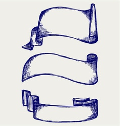 Set banners and ribbons vector image