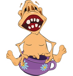 The child on a pot vector image