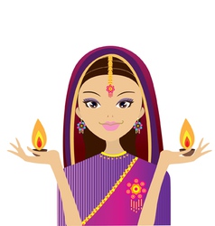 Indian style artwork vector image