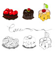 Set of cakes Set of cakes vector image