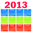 Calendar 2013 vector image