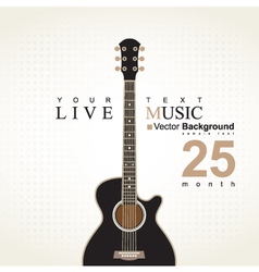 Acoustic guitar on a bei vector image