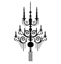 Chandelier silhouettes vector image