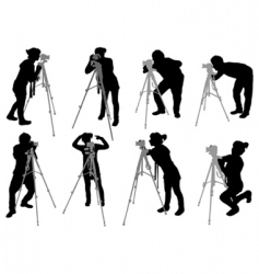 Photographer set vector image