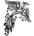 Decorative bird vector image