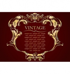 Vintage frame vector image