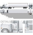 Semi-truck vector image
