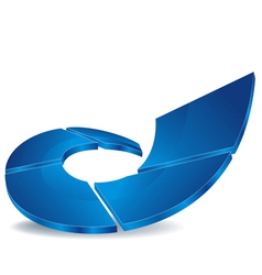 Logo blue rise vector image