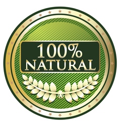 Hundred Percent Natural vector image