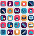Set of flat medical icons for design vector image