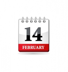 Red calendar vector image
