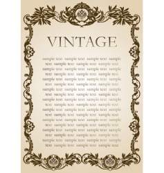 Vintage frame vector image