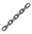Metallic chain on white vector image