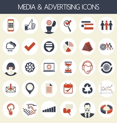 Advertising icons vector image