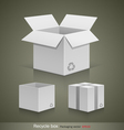 Collection recyele white box vector image
